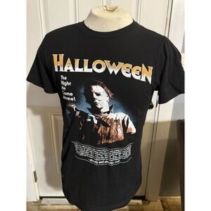 Halloween Shirt Mens Small Black Michael Myers Movie Horror Film TV Graphic Tee
